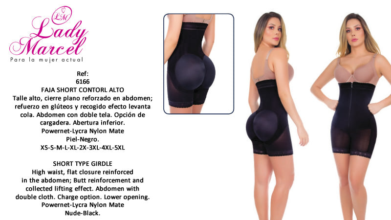 Strapless Colombian Butt Lifting Girdle with Mid Tight and Hooks HS1018