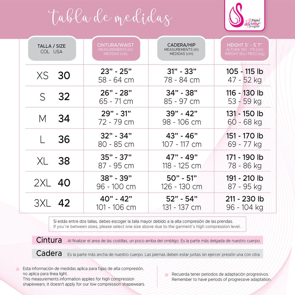Fajas colombianas reductoras y moldeadoras para mujer Salome 0351